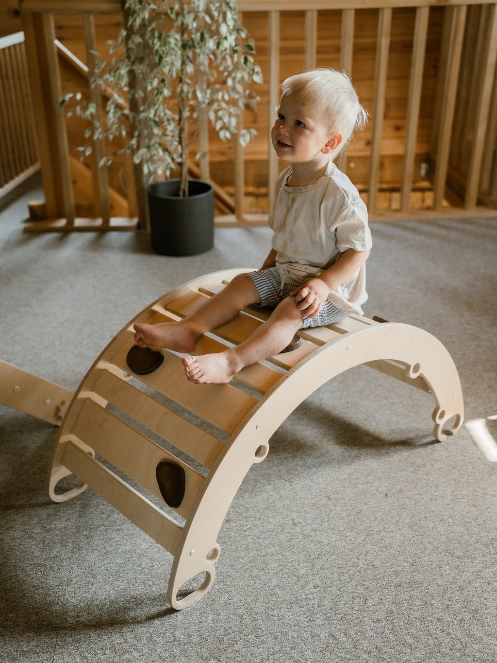 Happymoon Darkwood stones Rocker 3in1 - Kletterling – einfach Kind sein