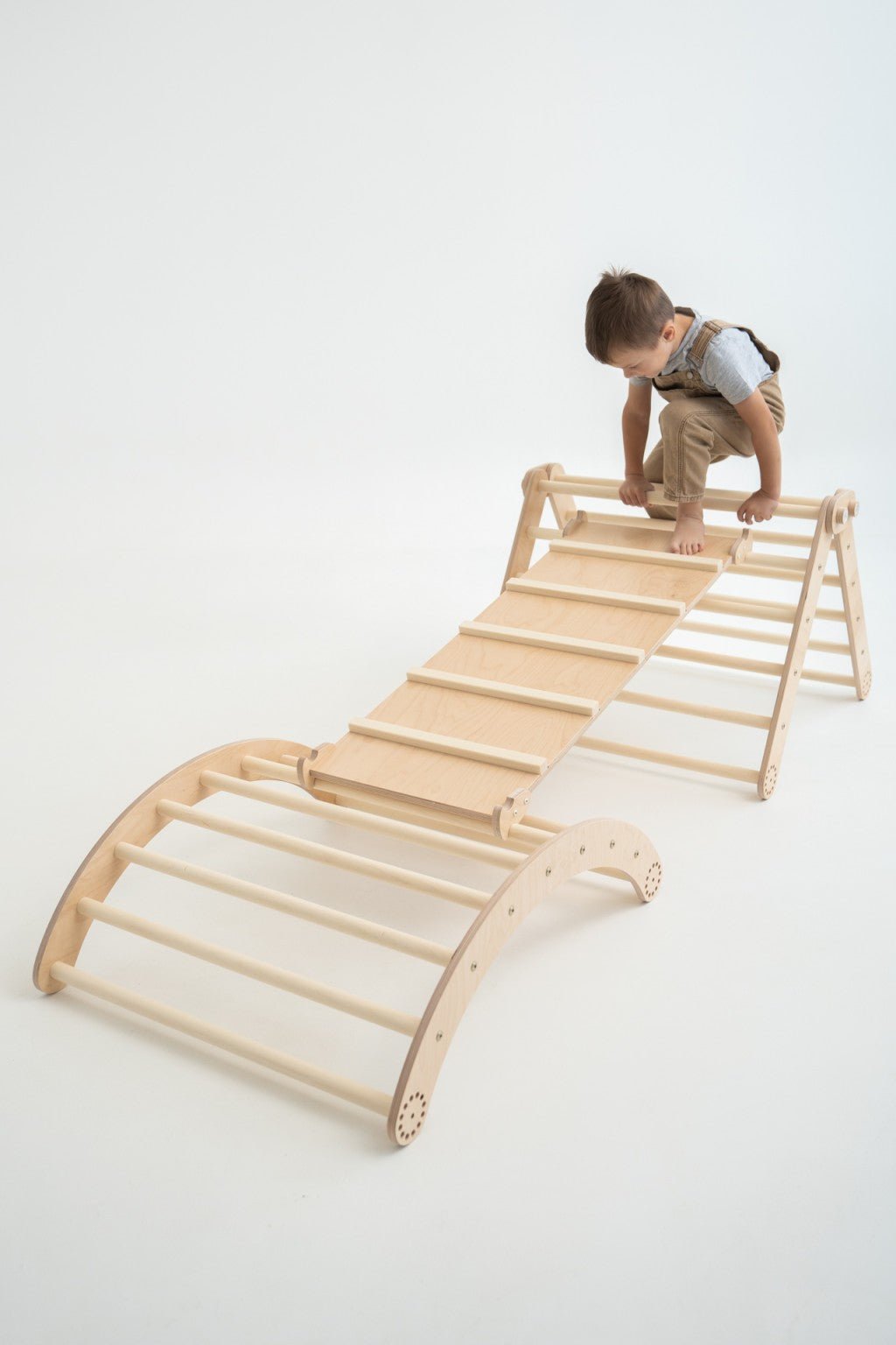 Kletterrutsche MOON - Hühnerleiter | Natur | 2 Seiten | 111 x 43 cm - Kletterling – einfach Kind sein