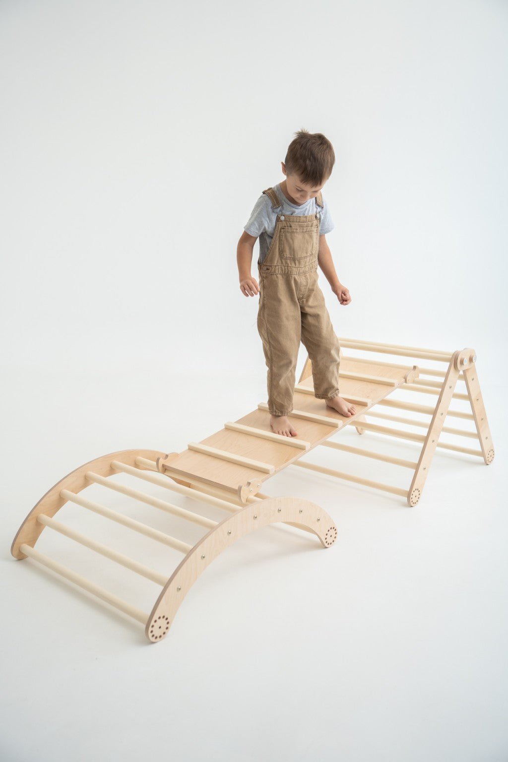 Kletterrutsche MOON - Hühnerleiter | Natur | 2 Seiten | 111 x 43 cm - Kletterling – einfach Kind sein