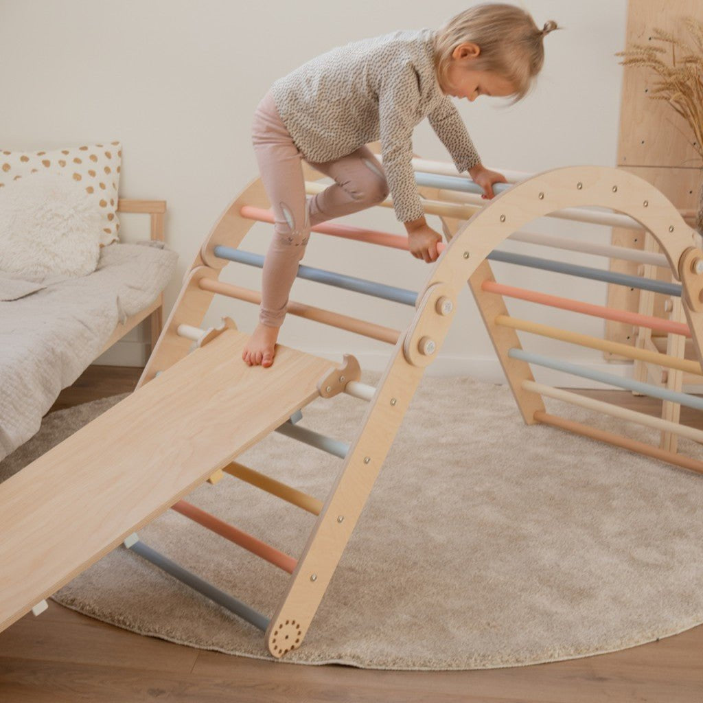 Kletterrutsche MOON - runde Griffe | in 4 Farben | 2 Seiten | 111 x 43 cm | max. 50 kg - Kletterling – einfach Kind sein