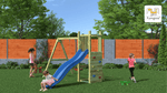 Spielturm FUNNY3 mit Doppelschaukel - Kletterling – einfach Kind sein