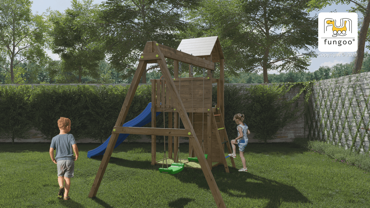 Spielturm Boomer3 - Kletterling – einfach Kind sein