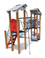 Klettergerüst SPIELPLATZ 226 | Robustes und sicheres Spielgerät für Kitas | Alter 3 bis 6 Jahre - Kletterling – einfach Kind sein