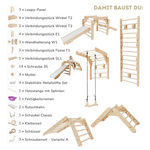 wandelbare Sprossenwand LOOPO MONKEY  7in1 | 200 kg belastbar | 2–99 Jahre | 7 Aufbauvarianten | modulares System - Kletterling – einfach Kind sein