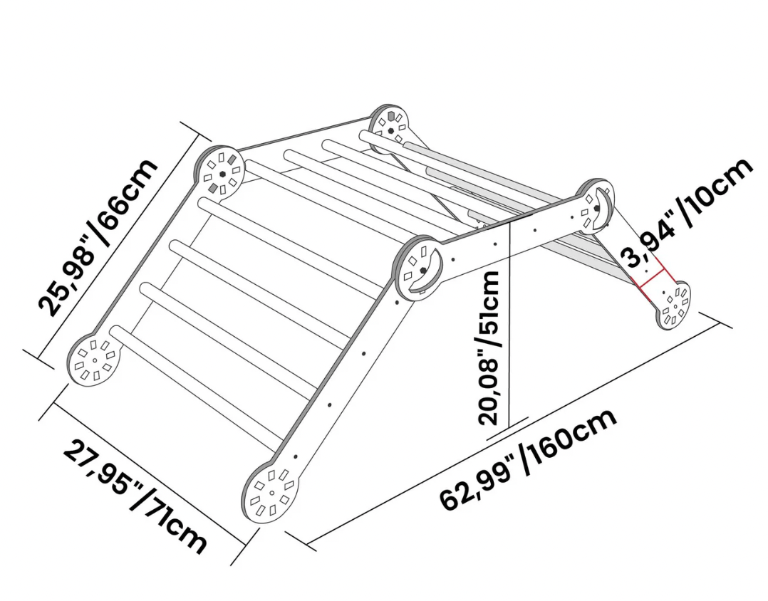 Transformierbares Kletterdreieck | 6 verschiedene Positionen | ab 2 jahren - Kletterling – einfach Kind sein