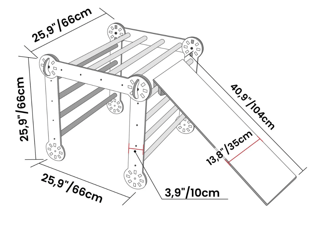 Transformierbares Kletterdreieck | 6 verschiedene Positionen | ab 2 jahren - Kletterling – einfach Kind sein
