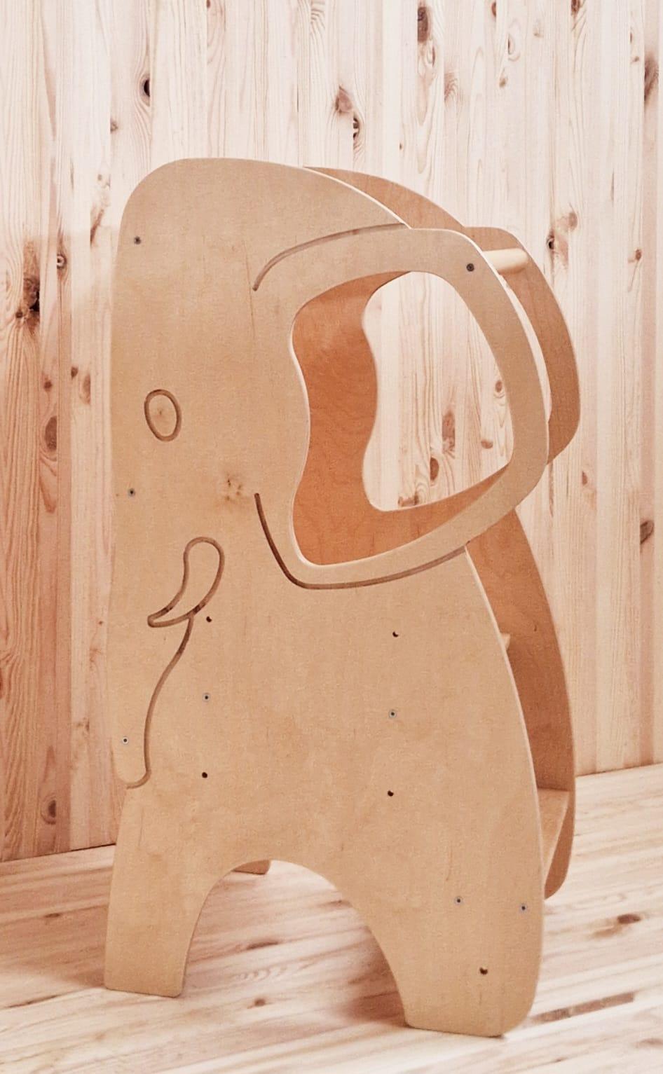 Lernturm Elefant in Blau oder Natur - Kletterling – einfach Kind sein