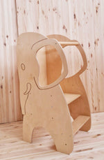 Lernturm Elefant in Blau oder Natur - Kletterling – einfach Kind sein