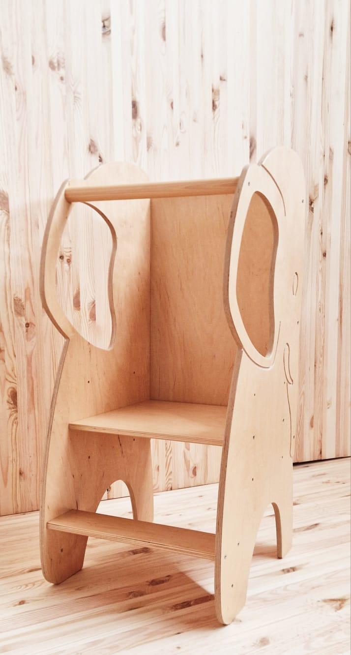 Lernturm Elefant in Blau oder Natur - Kletterling – einfach Kind sein