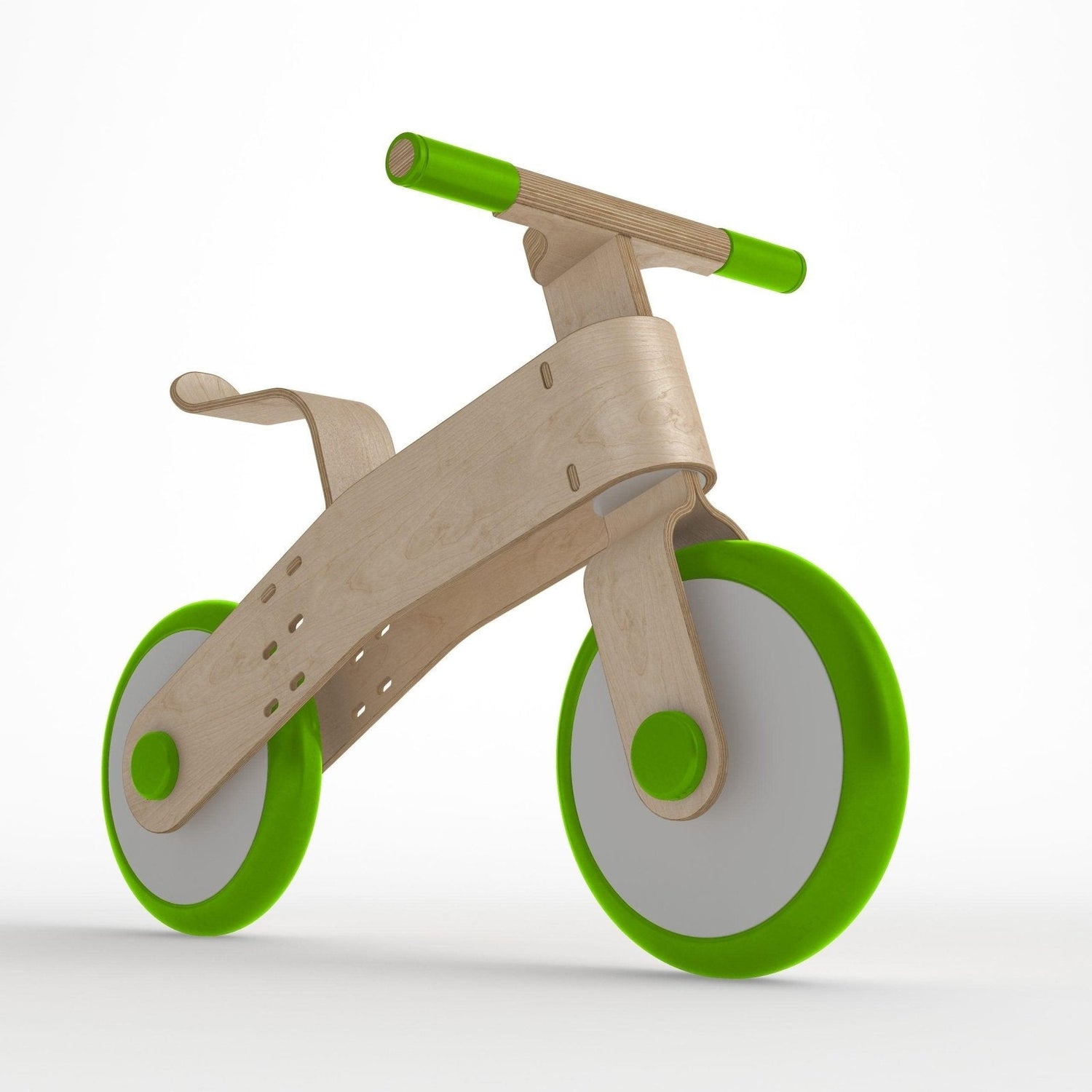 Laufrad aus Holz "Choppy" für Kinder von 1 - 4 (Grün) - Kletterling – einfach Kind sein