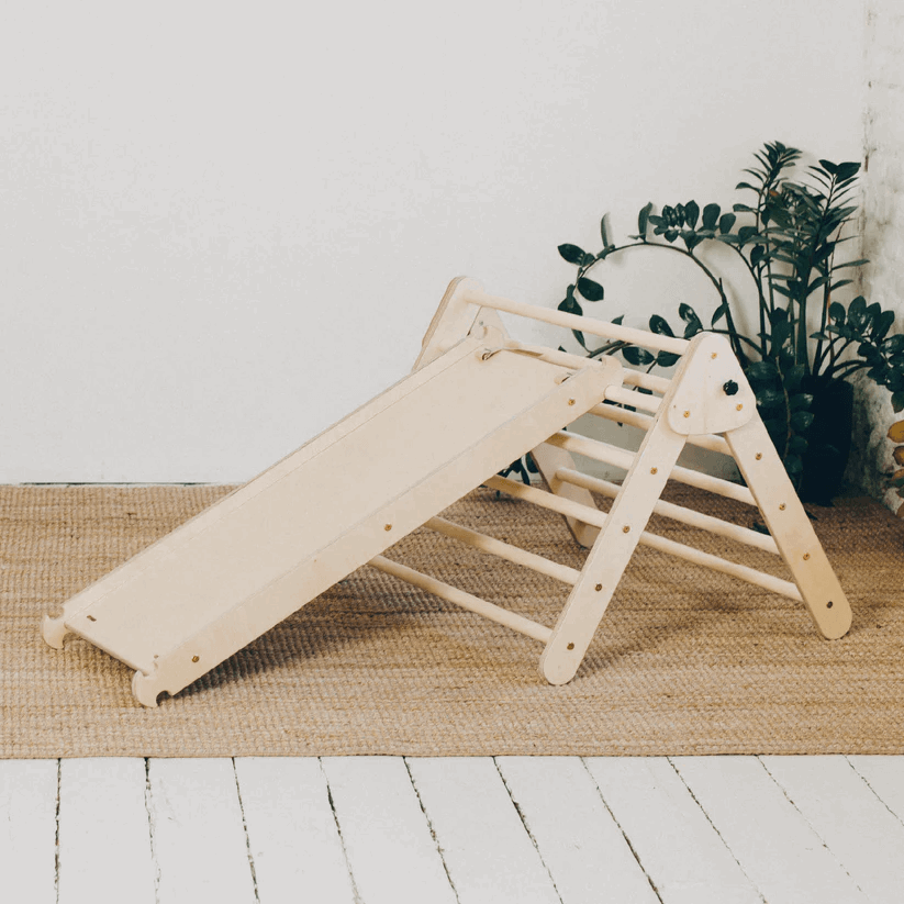 Spielset "Classic" pastell - Kletterdreieck mit Kletterrutsche - Kletterling – einfach Kind sein