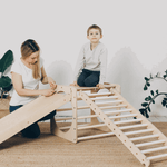 Spielplatz Set "Experten" bunt - 2 Kletterwürfel + 2 Leitern/Rutsche - Kletterling – einfach Kind sein