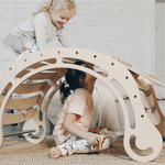 Spielset "Energetic" pastell - XXL Bogen mit Rutsche und Kissen - Kletterling – einfach Kind sein