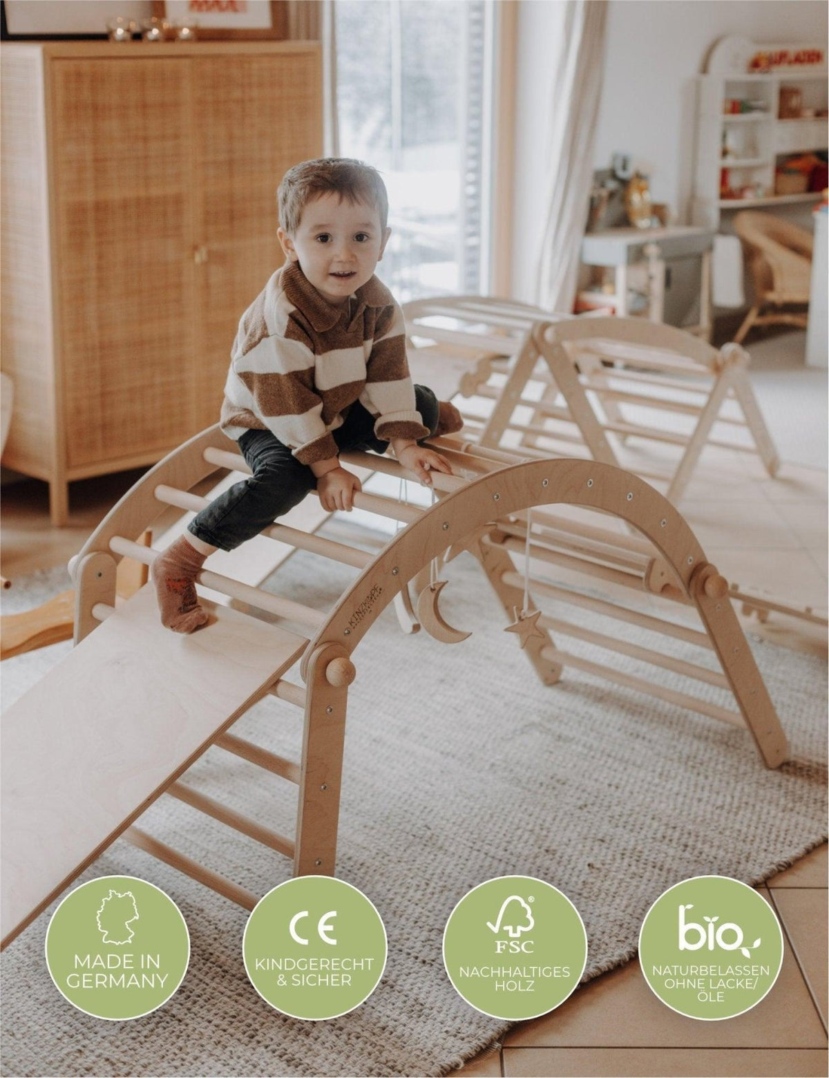 ZAUBERBERG, groß mit Rutsche/Kletterwand - Kletterling – einfach Kind sein