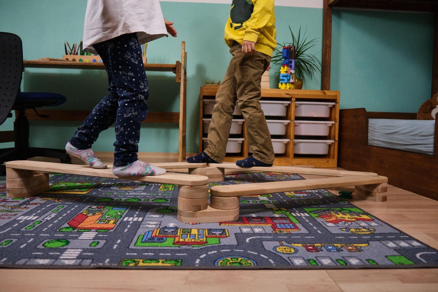 Balance Balken Set mit Hindernissen von PeterundDepi - Kletterling – einfach Kind sein