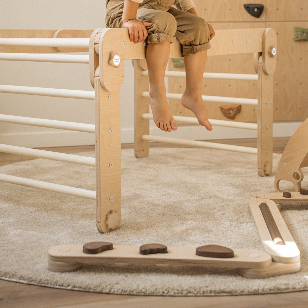 Verstellbares Kletterdreieck FULL MOON | NATUR | 30 Formen | 98 x 67,5 cm | max. 50 kg - Kletterling – einfach Kind sein