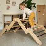 Verstellbares Kletterdreieck FULL MOON | GRÜN | 30 Formen | 98 x 67,5 cm | max. 50 kg - Kletterling – einfach Kind sein