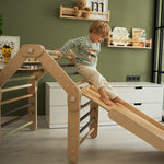 Transformer Kletterdreieck FULL MOON + 2 RUTSCHEN | GRÜN | 30 Formen | 98 cm - Kletterling – einfach Kind sein