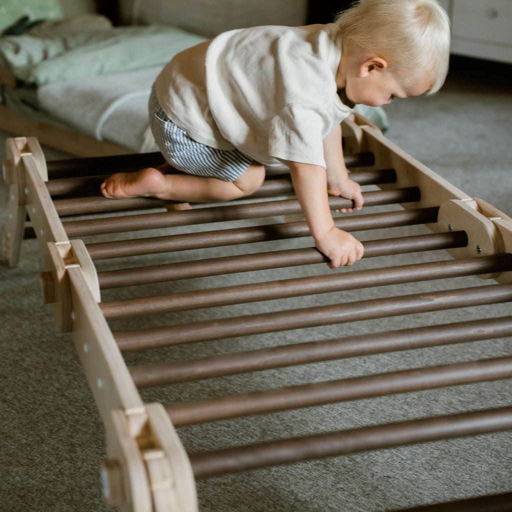 Verstellbares Kletterdreieck FULL MOON | DARKWOOD | 30 Formen | 98 x 67,5 cm | max. 50 kg - Kletterling – einfach Kind sein