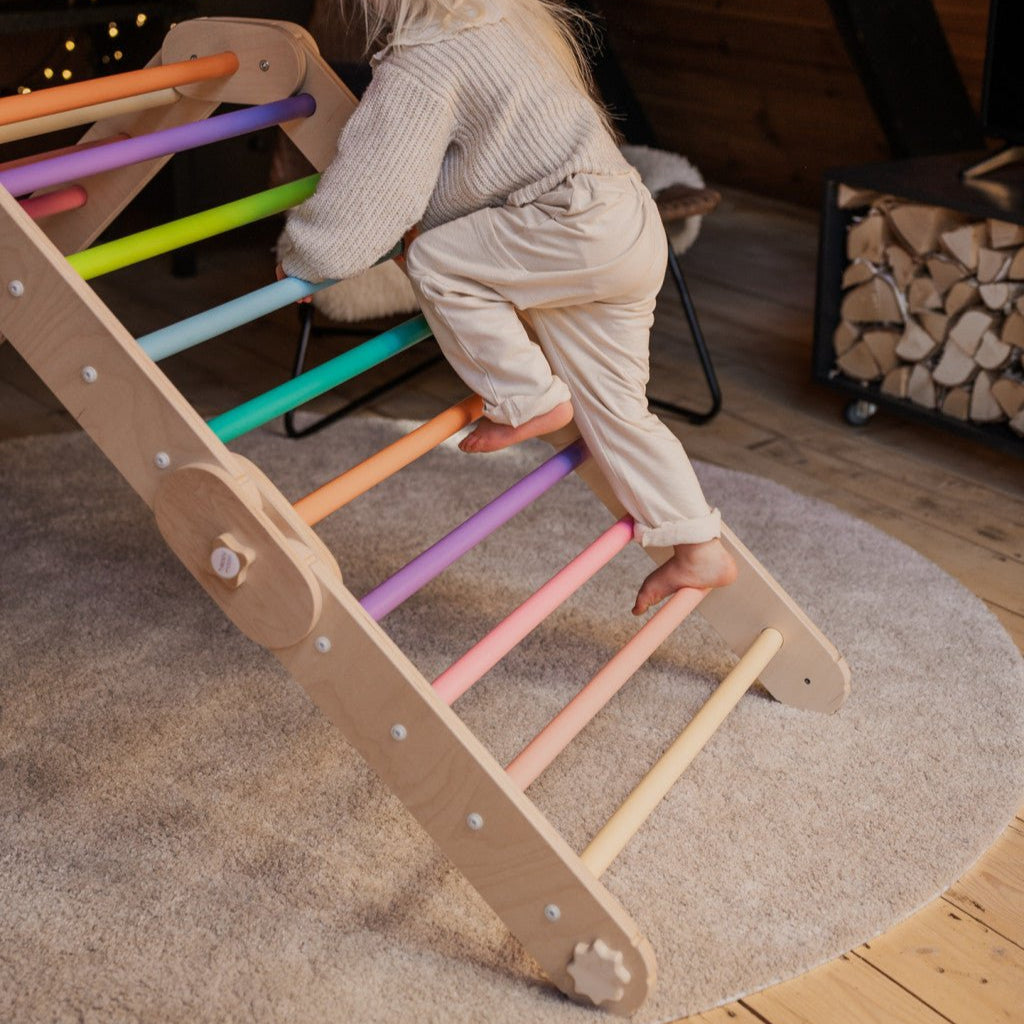 Verstellbares Kletterdreieck FULL MOON | BUNT | 30 Formen | 98 x 67,5 cm | max. 50 kg - Kletterling – einfach Kind sein