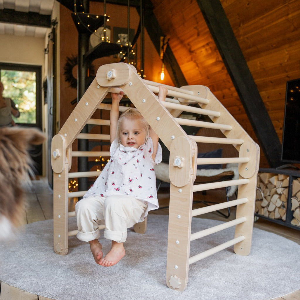 Verstellbares Kletterdreieck FULL MOON | NATUR | 30 Formen | 98 x 67,5 cm | max. 50 kg - Kletterling – einfach Kind sein