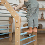 Verstellbares Kletterdreieck FULL MOON | BLAU | 30 Formen | 98 x 67,5 cm | max. 50 kg - Kletterling – einfach Kind sein