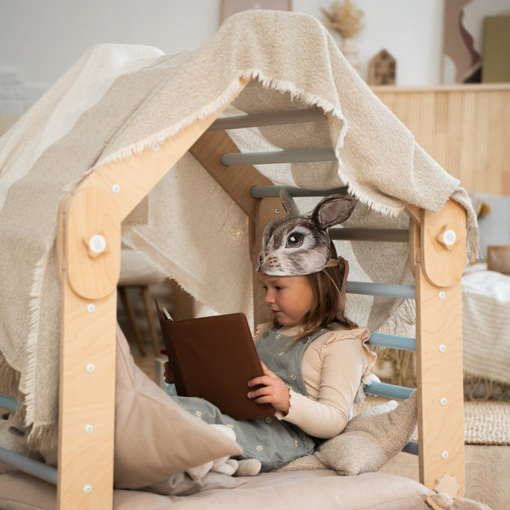 Verstellbares Kletterdreieck FULL MOON | BLAU | 30 Formen | 98 x 67,5 cm | max. 50 kg - Kletterling – einfach Kind sein