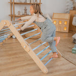 Verstellbares Kletterdreieck FULL MOON | BLAU | 30 Formen | 98 x 67,5 cm | max. 50 kg - Kletterling – einfach Kind sein