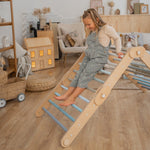 Verstellbares Kletterdreieck FULL MOON | BLAU | 30 Formen | 98 x 67,5 cm | max. 50 kg - Kletterling – einfach Kind sein