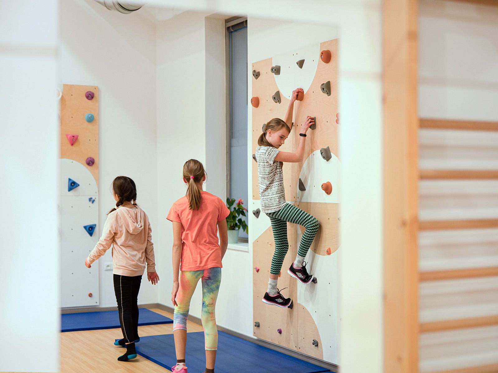 Kletterwand BK INDOOR aus 10 Teilen | 236 cm x 390 cm | inkl. 75 Griffen | 200 Loch - Kletterling – einfach Kind sein