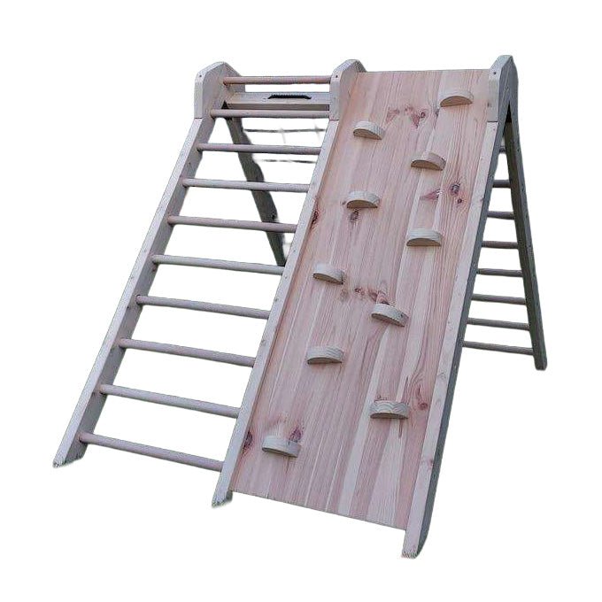 Großes Klettergerüst für Zuhause natur (unlackiert) - Kletterling – einfach Kind sein