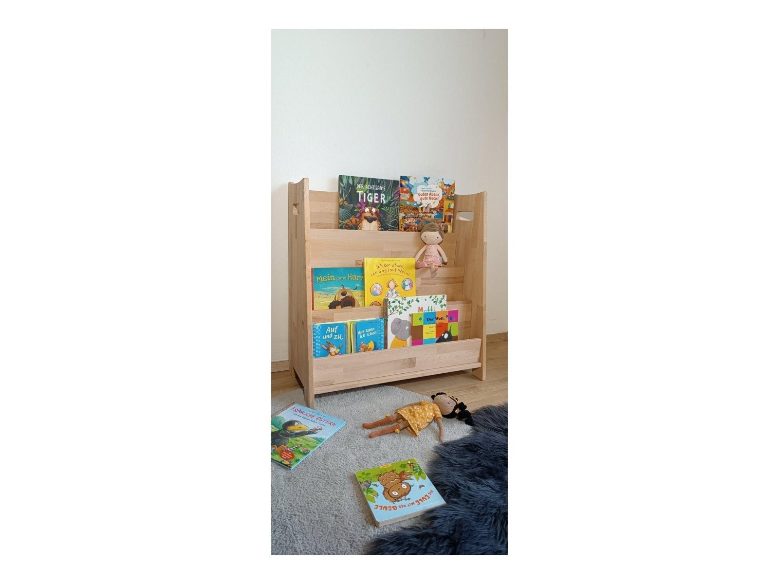 Montessori Bücherregal fürs Kinderzimmer 72 cm x 73 cm x 36 cm - Kletterling – einfach Kind sein