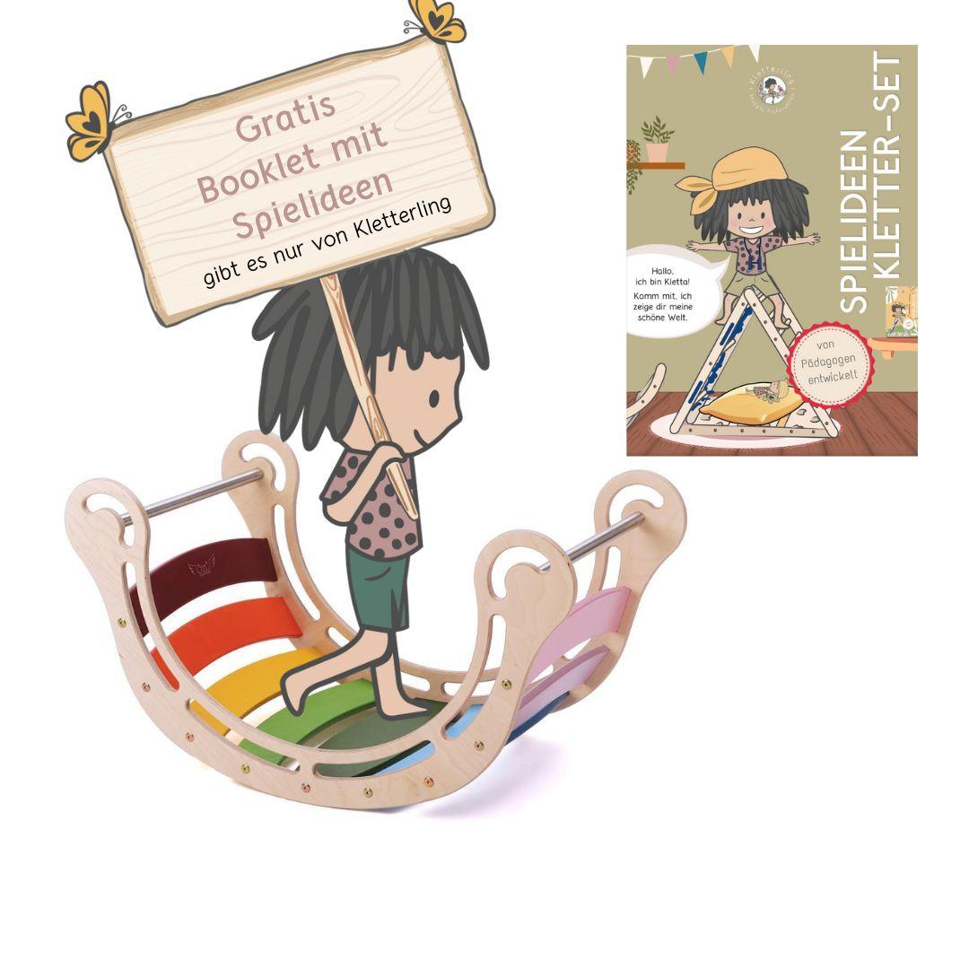 XXL Montessori Kletterbogen und Kletterwippe - Kletterling – einfach Kind sein