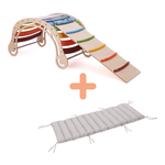 Spielset "Energetic" natur - XXL Bogen mit Rutsche und Kissen - Kletterling – einfach Kind sein