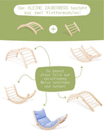 KLEINER ZAUBERBERG | verstellbarer Kletterbogen | Wippe | Schaukelstuhl - Kletterling – einfach Kind sein