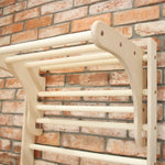 Giraffenling - Sprossenwand 100 oder 200cm hoch mit einhängbaren, verstellbaren Klimmzug Einsatz - Kletterling – einfach Kind sein