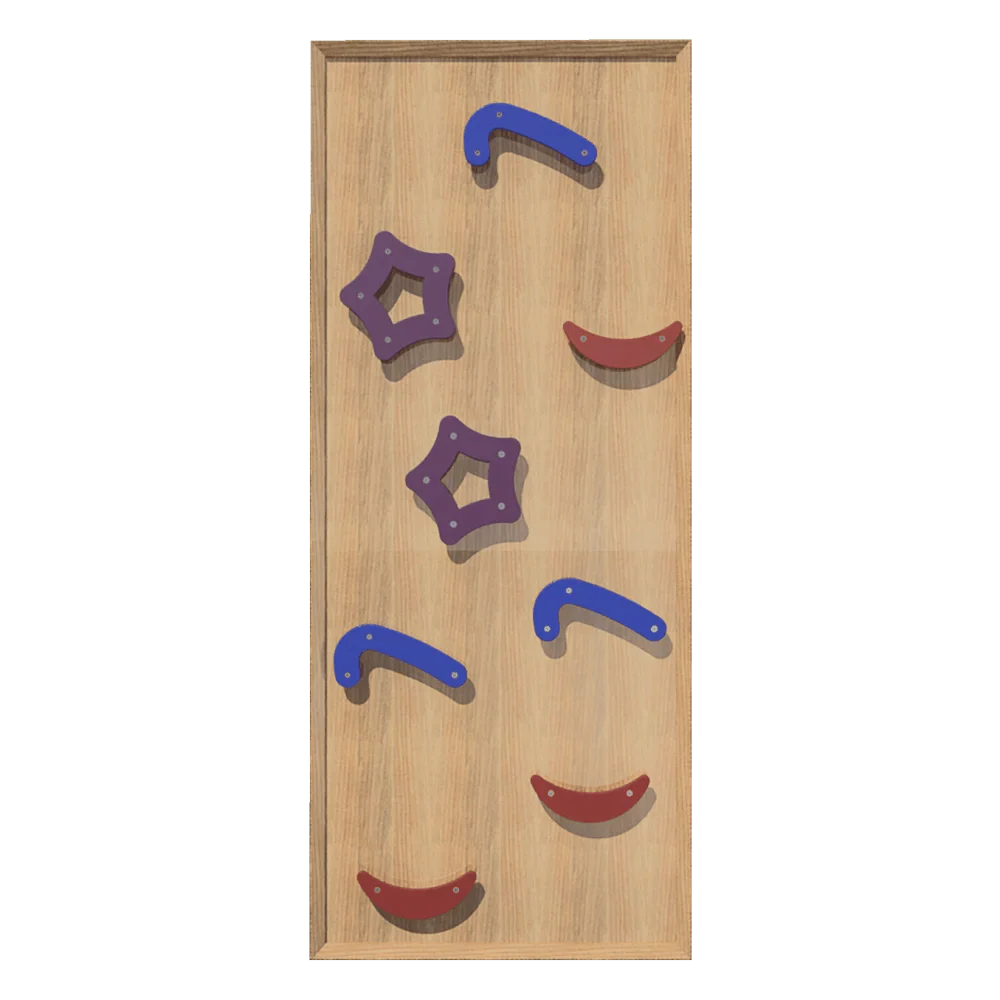 Kletterwand Set STERNE THIEME | Kletterwand & Sprossenwand | 8 bunte Klettergriffe - Kletterling – einfach Kind sein