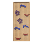 Kletterwand Set STERNE THIEME | Kletterwand & Sprossenwand | 8 bunte Klettergriffe - Kletterling – einfach Kind sein