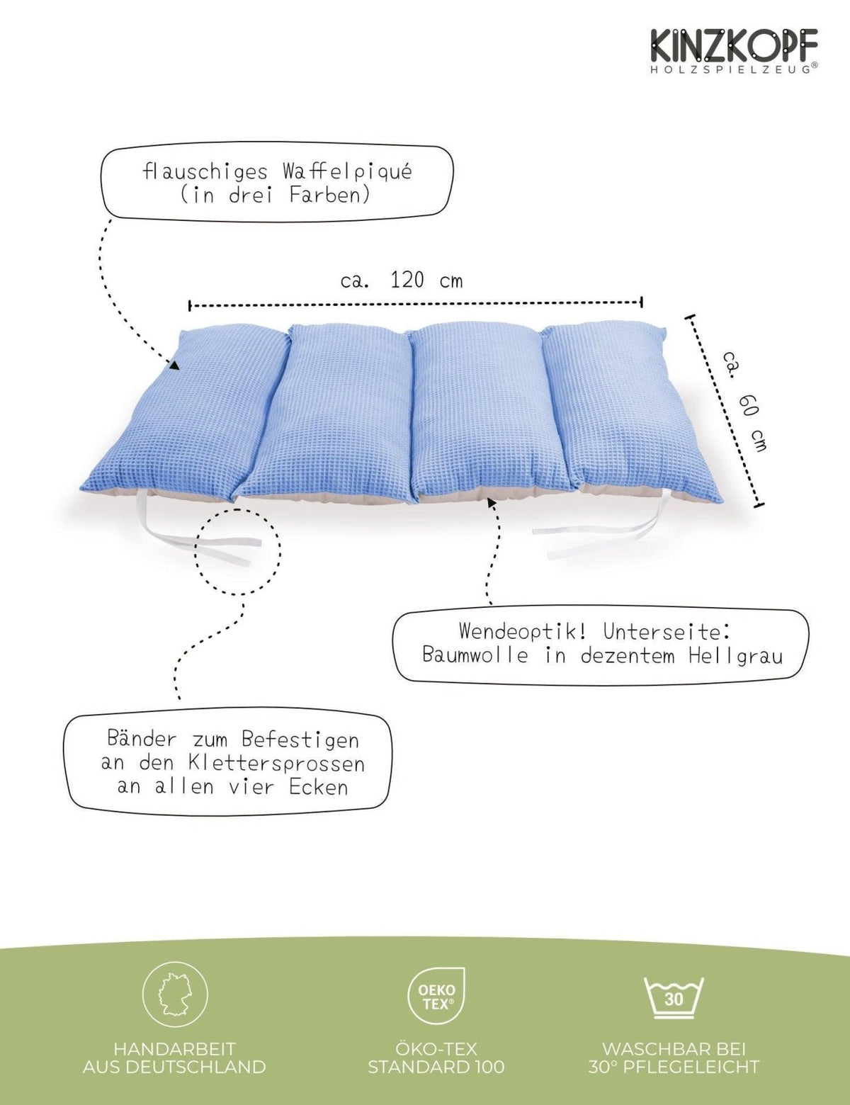 KUSCHELKISSEN jeansblau - Kletterling – einfach Kind sein