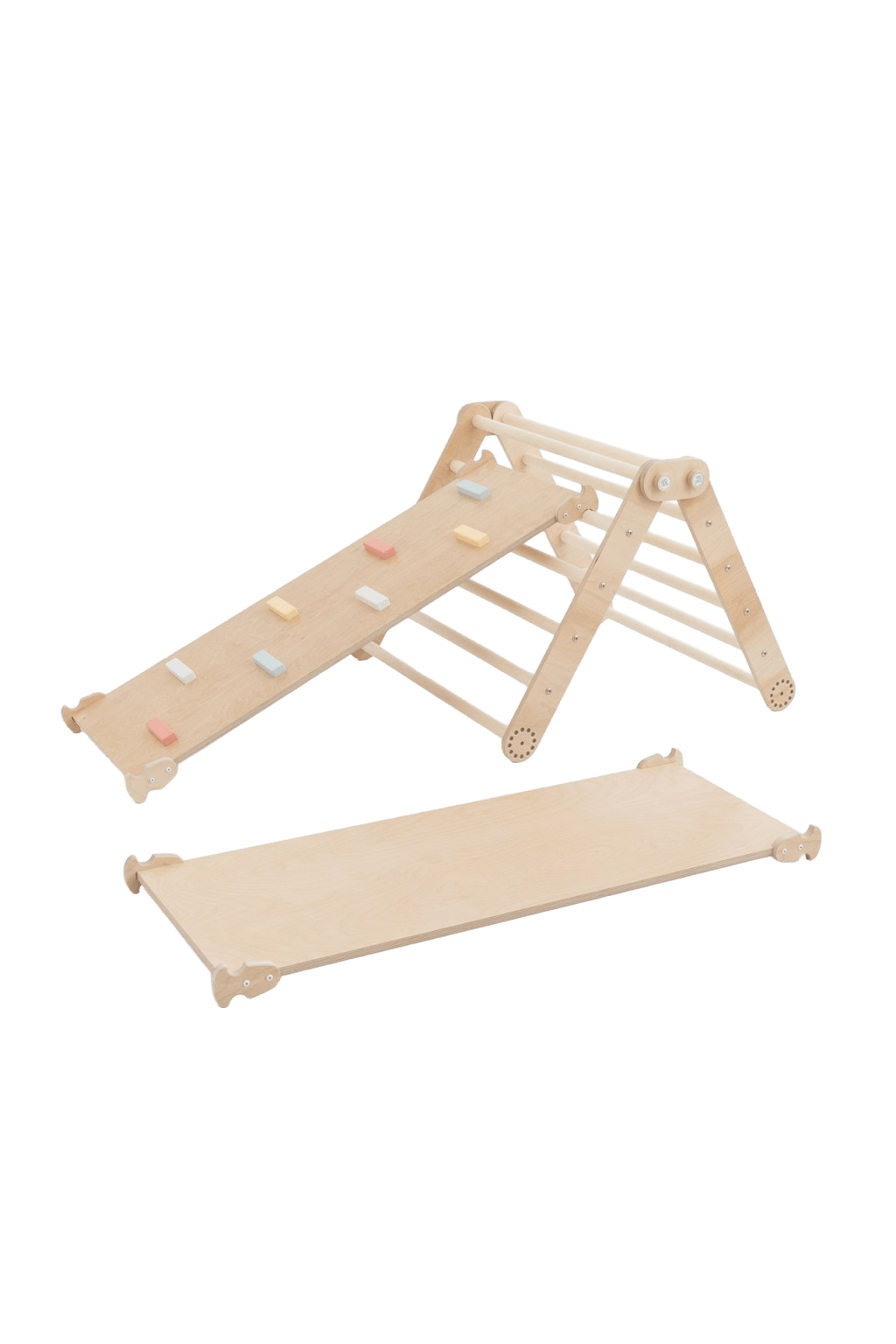 Kletterset MOON FLOW Rosé 3 in 1 | Rosa | 57 cm hoch | Rutsche wählbar - Kletterling – einfach Kind sein