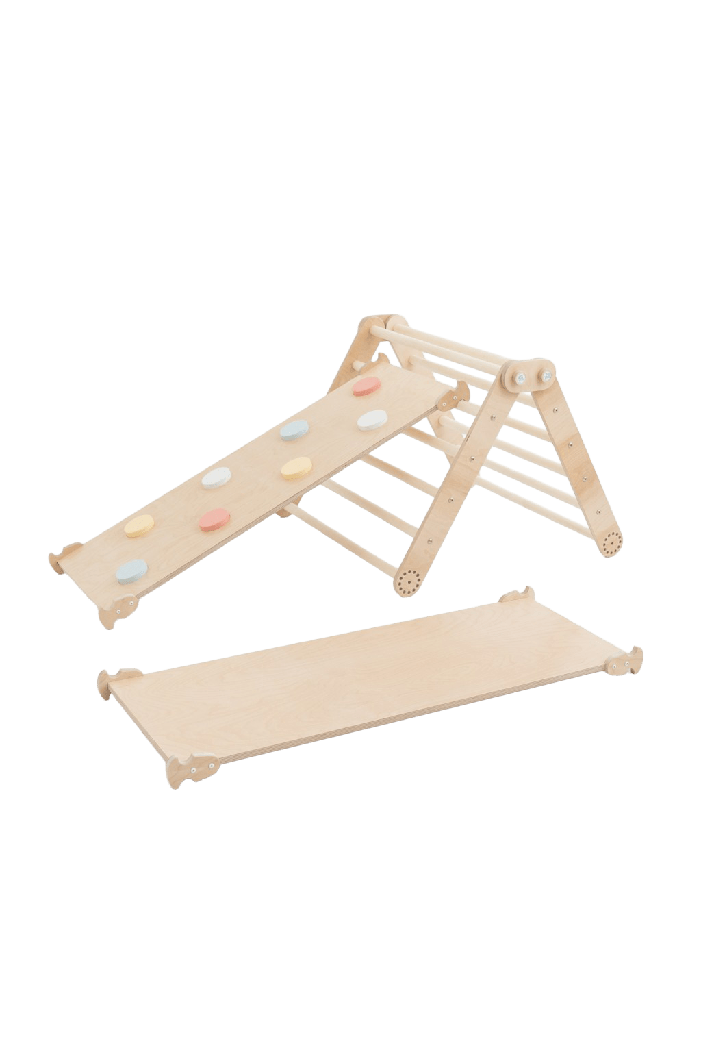 Kletterset MOON FLOW Rosé 3 in 1 | Rosa | 57 cm hoch | Rutsche wählbar - Kletterling – einfach Kind sein