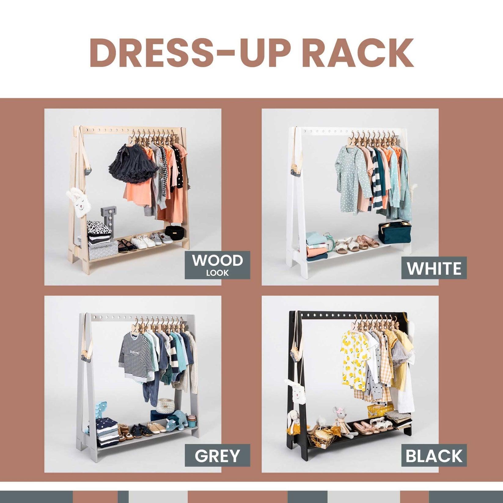 Montessori Kinderkleiderständer mit 17 Haken - Kletterling – einfach Kind sein