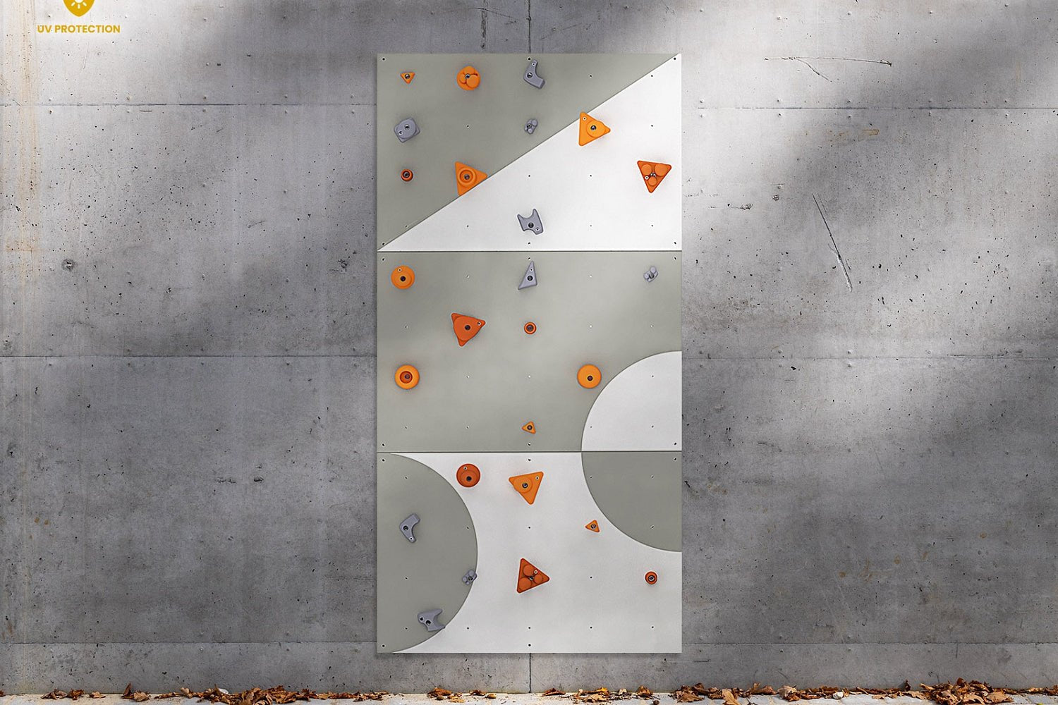 Kletterwand BK OUTDOOR aus 3 Teilen | 234 cm x 118 cm | inkl. 23 Griffen | 60 Loch - Kletterling – einfach Kind sein