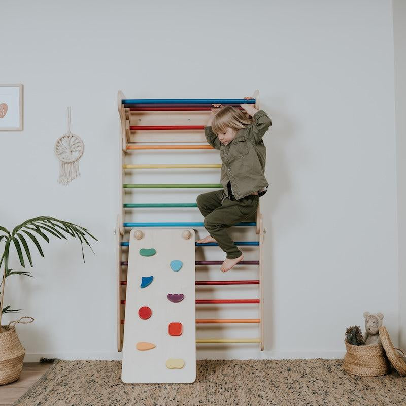 Pikler Dreieck (2in1 Sprossenwand) und Rutsche von leg&go - Kletterling – einfach Kind sein