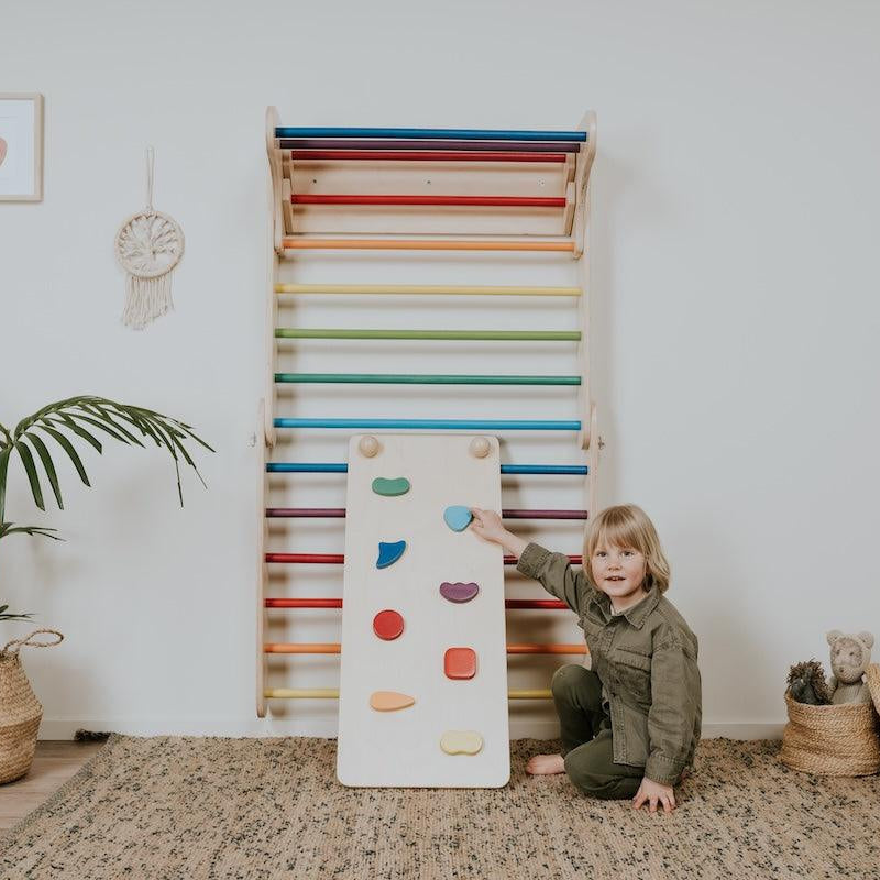 Pikler Dreieck (2in1 Sprossenwand) und Rutsche von leg&go - Kletterling – einfach Kind sein