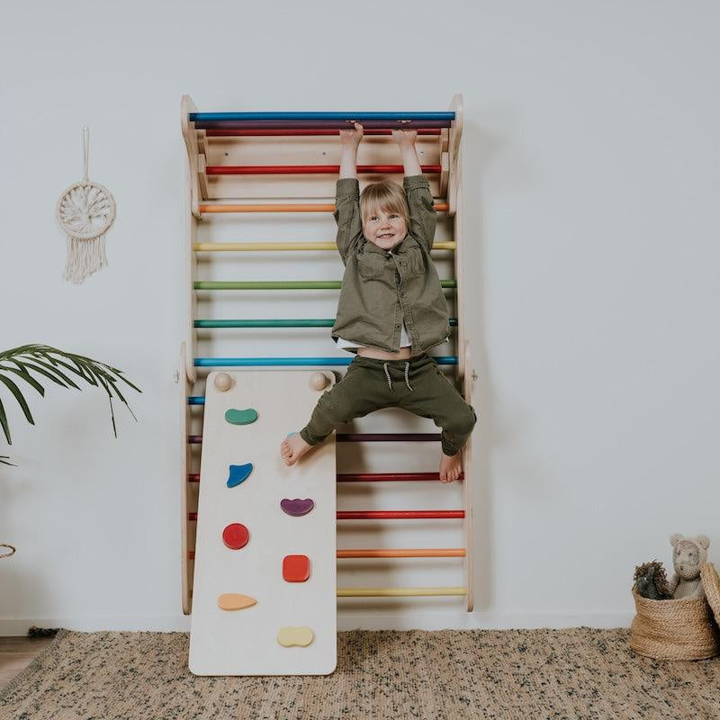 Pikler Dreieck (2in1 Sprossenwand) und Rutsche von leg&go - Kletterling – einfach Kind sein