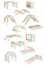 Verstellbares Kletterdreieck FULL MOON | BUNT | 30 Formen | 98 x 67,5 cm | max. 50 kg - Kletterling – einfach Kind sein