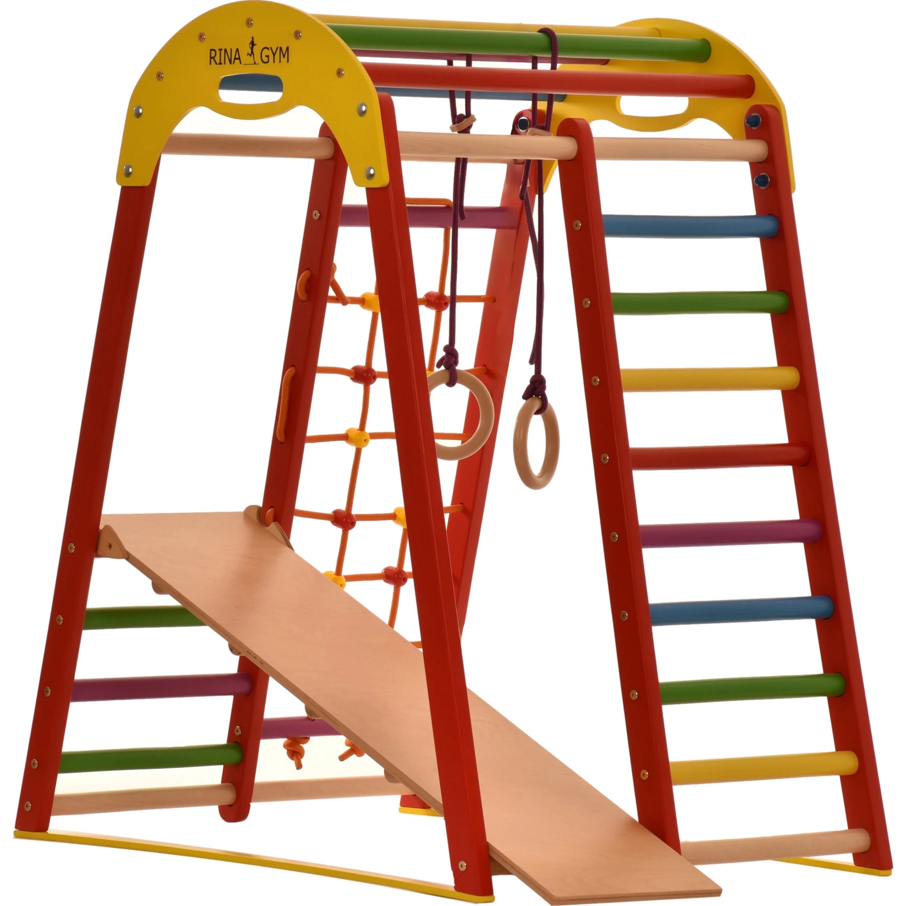 Klettergerüst PIPPI LANGSTRUMPF GYM | Sprossenwand, Netz, Ringe | ab 3 Jahren - Kletterling – einfach Kind sein