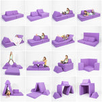 Universelles Kindersofa von monboxy in Lila - Kletterling – einfach Kind sein