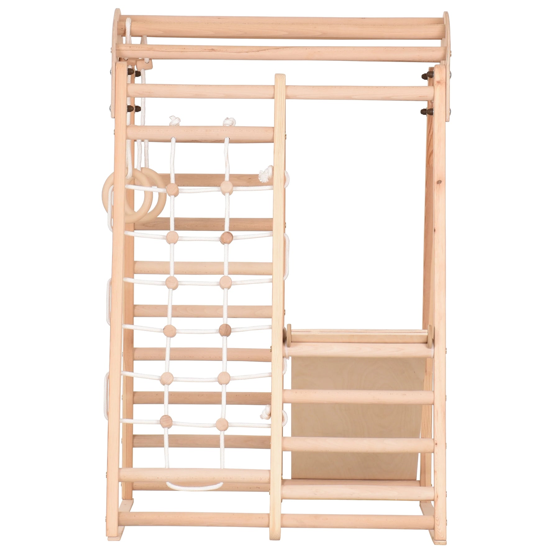 Klettergerüst NATUR GYM | Sprossenwand, Netz, Ringe | ab 3 Jahren - Kletterling – einfach Kind sein